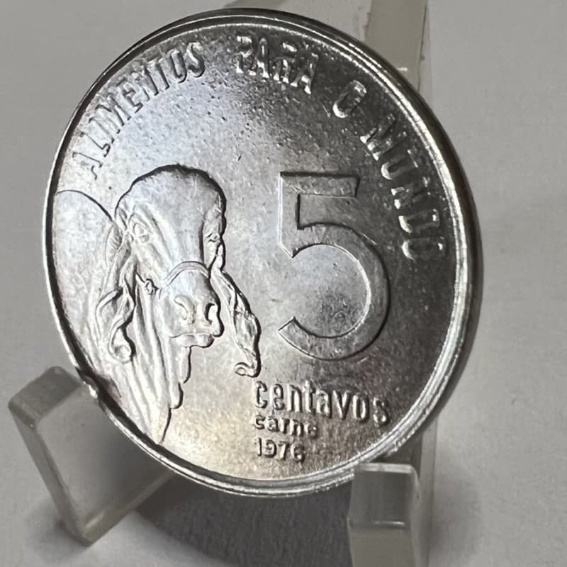 5 Centavos 1976 Moeda FAO Carne Boizinho