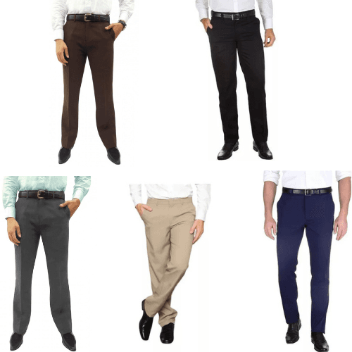 KIT   5 Calça Social Oxford Masculina PREMIUM  CORES VARIADAS ,PRETO,BEGE,CINZA,AZUL MARINHO E BEGE