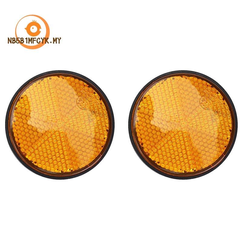 2pcs 2 " Refletor Redondo Laranja Universal Para Motocicleta ATV Dirt Bike