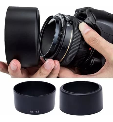 Parasol Lens Hood Es-71 Ii Para Lente Canon Ef 50mm 1.4 Usm