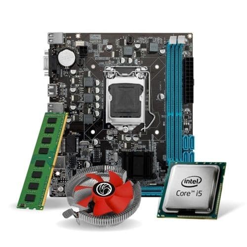 Kit Pl Mãe H61 + Proc I5 2400 + Memoria 8 Gb Ddr3 + Cooler Rede 10 100