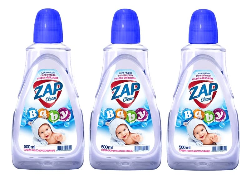 Kit 3un Lava Roupas Zap Clean 500ml