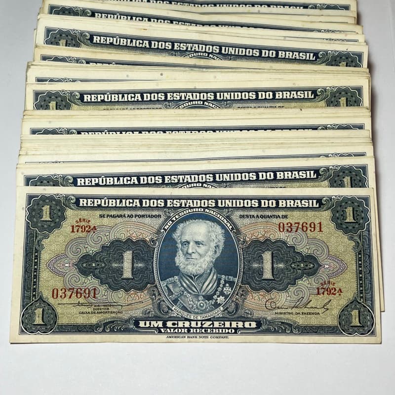 Cedula 1 Cruzeiro Marques de Tamandaré 1ª estampa C010 C011 C012 ou C013