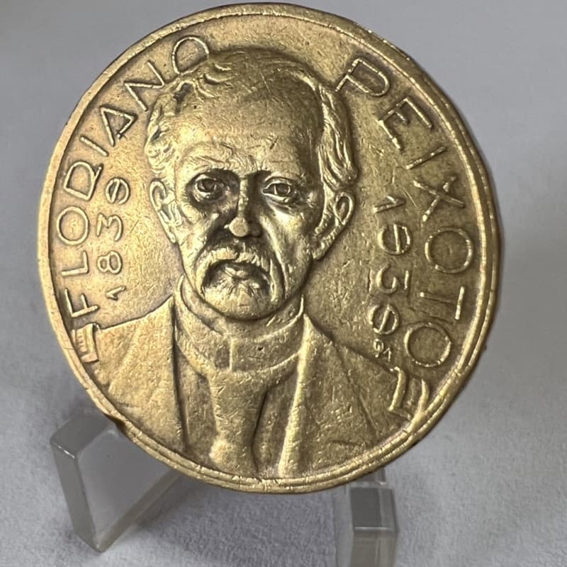 2000 Réis 1939 Moeda Floriano Peixoto Série Ilustres Bronze Alumínio