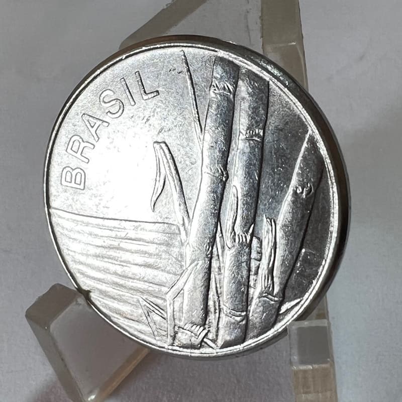 1 Cruzeiro 1979 Cana de açúcar moeda aço
