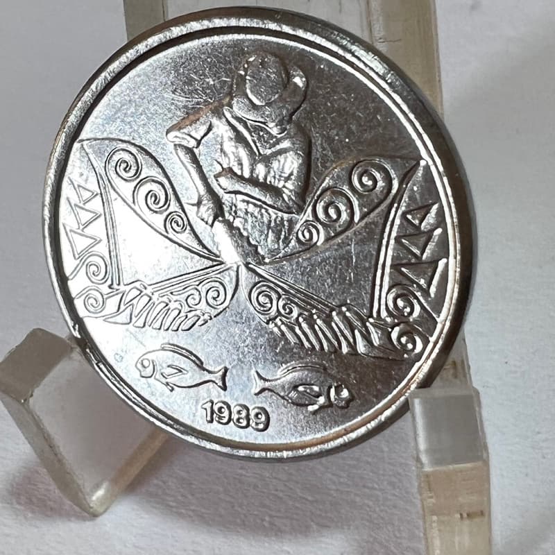 5 Centavos 1989 Moeda Pescador Jangadeiro Série Profissões Aço