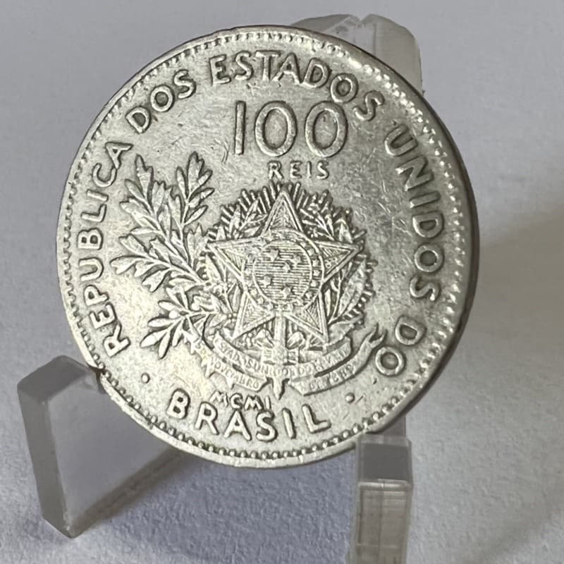 100 Réis 1901 Moeda MCMI Antiga do Brasil