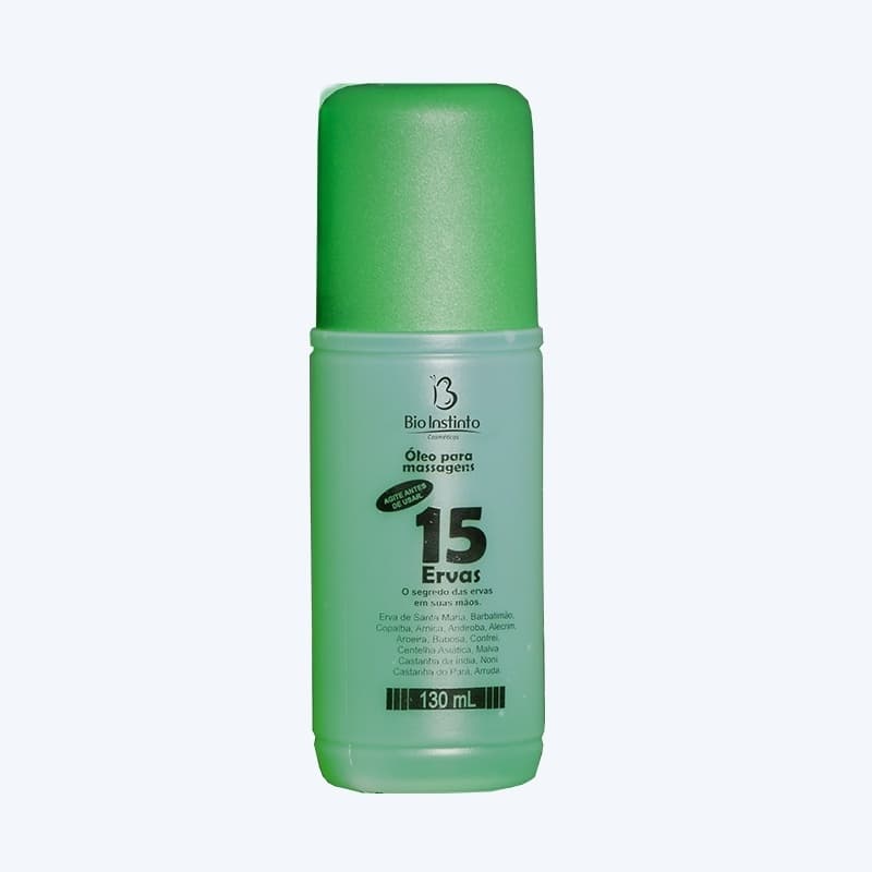 Óleo para Massagem 15 Ervas 130 ml - Bio Instinto