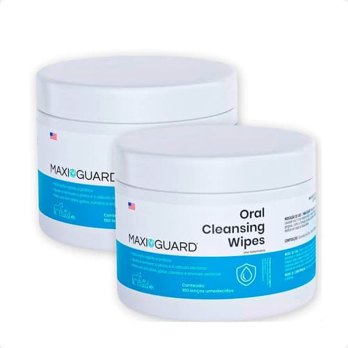 Kit 2 Oral Cleansing Wipes MaxiGuard Bioctal - 100 Lenços