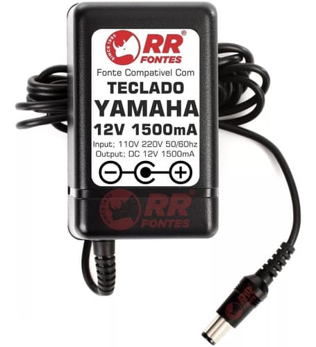 Fonte Carregador 12v Para Yamaha Teclado Digital Psr-e453