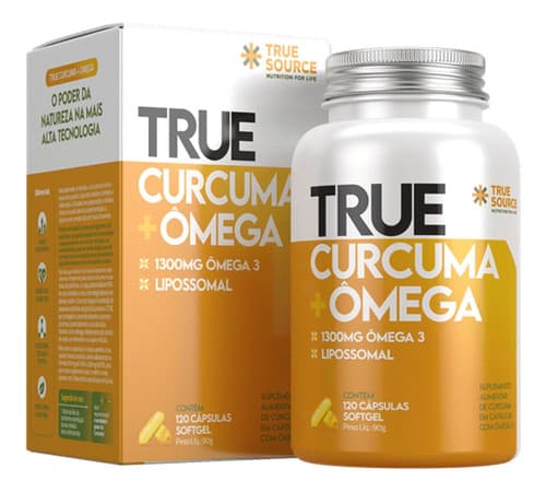 True Cúrcuma + Ômega Lipossomal - 120 Cápsulas - True Source
