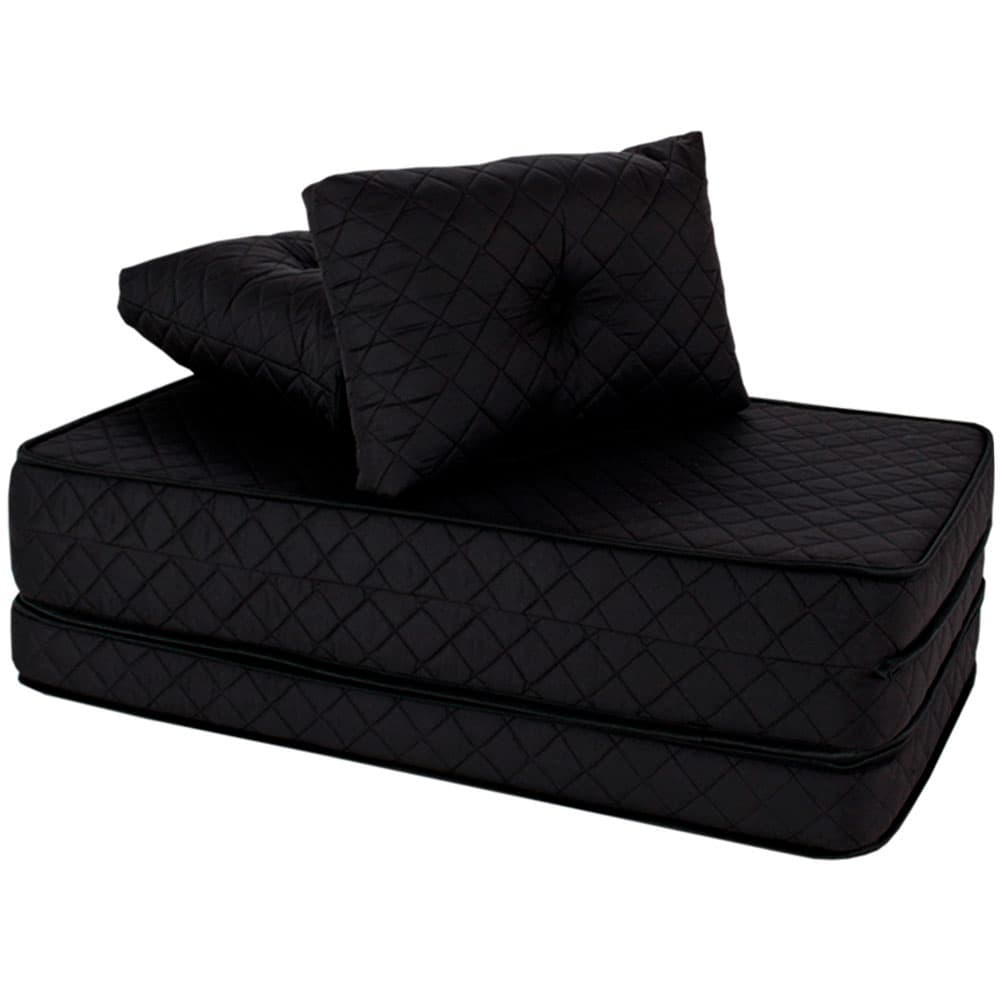 Puff Colchonete Dobrável / Sofá  3 em 1 Espuma D33 + Travesseiro Casal BF Colchões