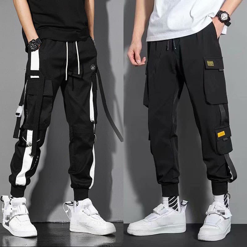 9 Estilos Calças Jogger Masculinas Soltas Estilo Rua Calça Cargo De Bolso De Carga