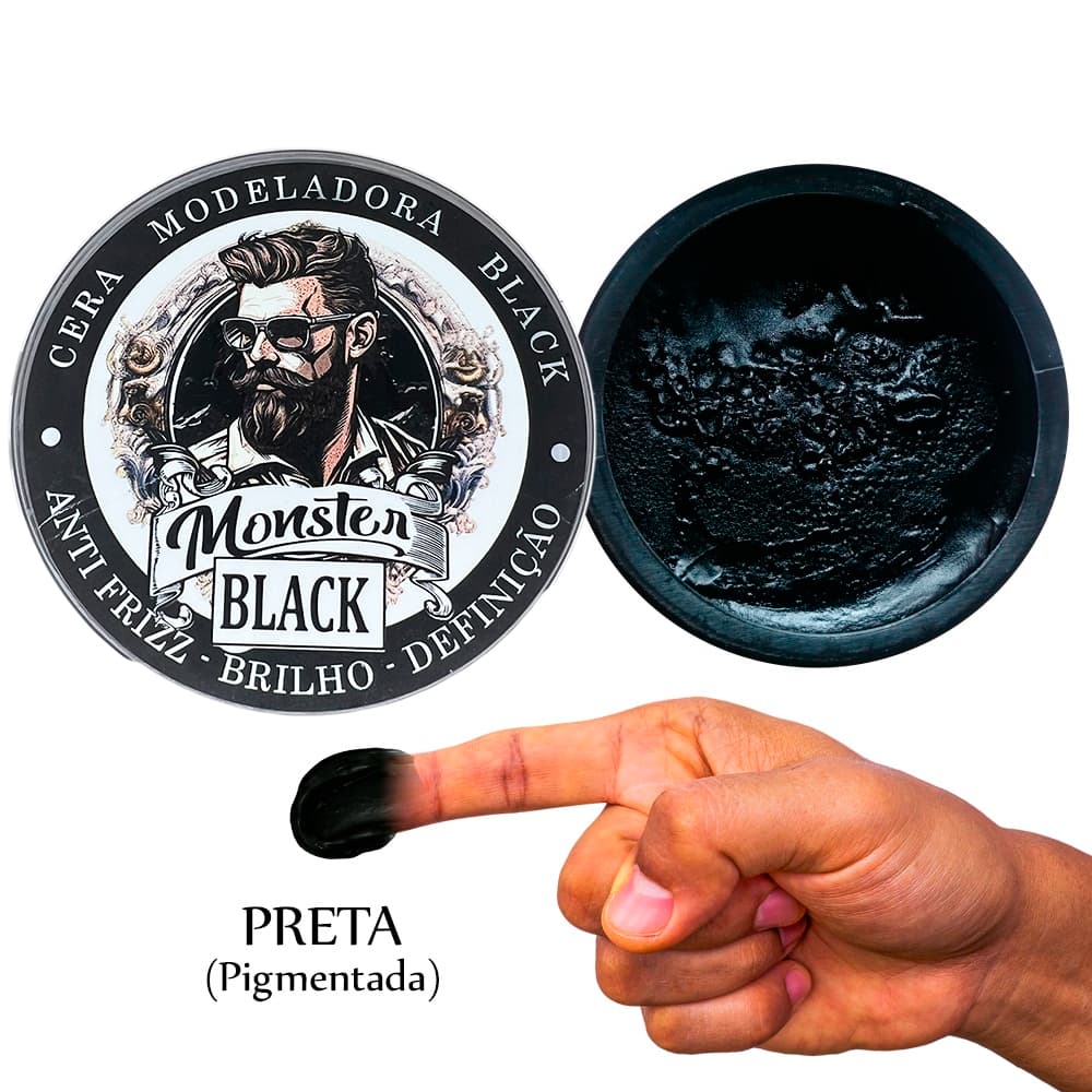 cera modeladora Escurecedora Cabelo E Barba 120g !