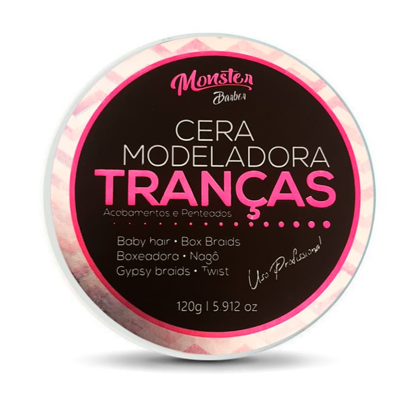 cera Modeladora Tranças Incolor Box Braid Baby Hair 120g monster barber !