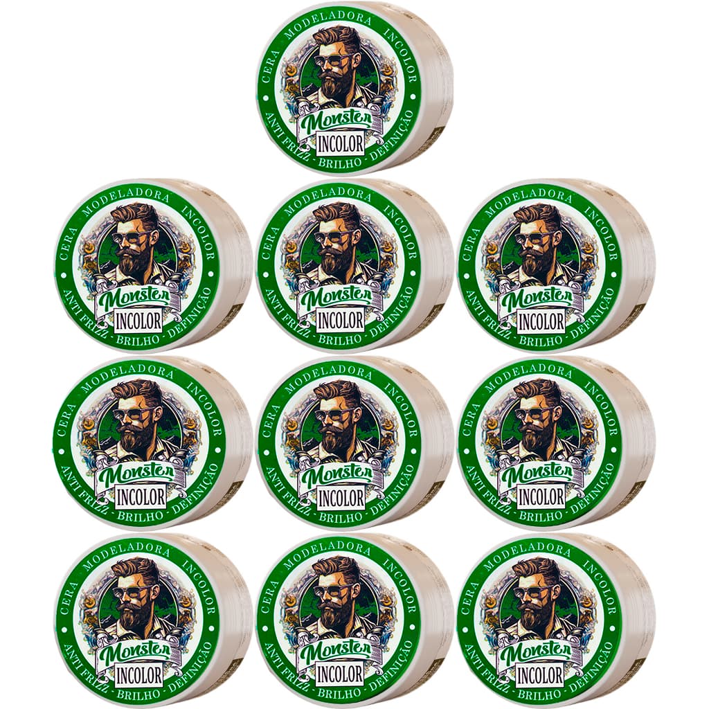 10 cera Modeladora 120g - 8 Modelos a escolha monster barber Bancada Preço para Revenda