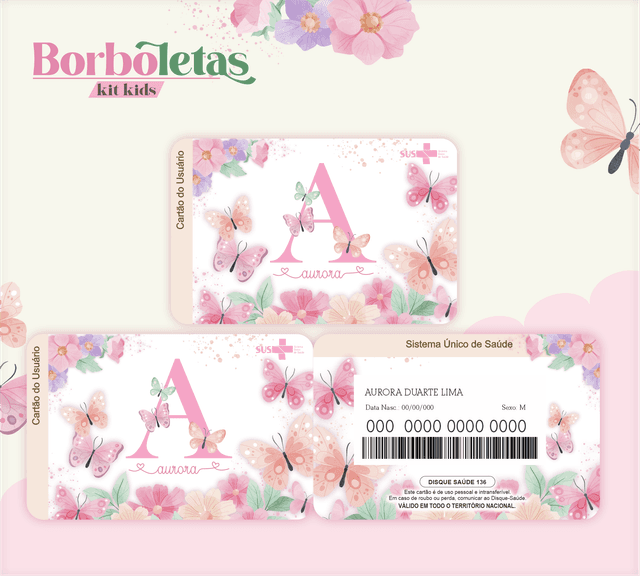 Cartão do SUS Personalizado Tema