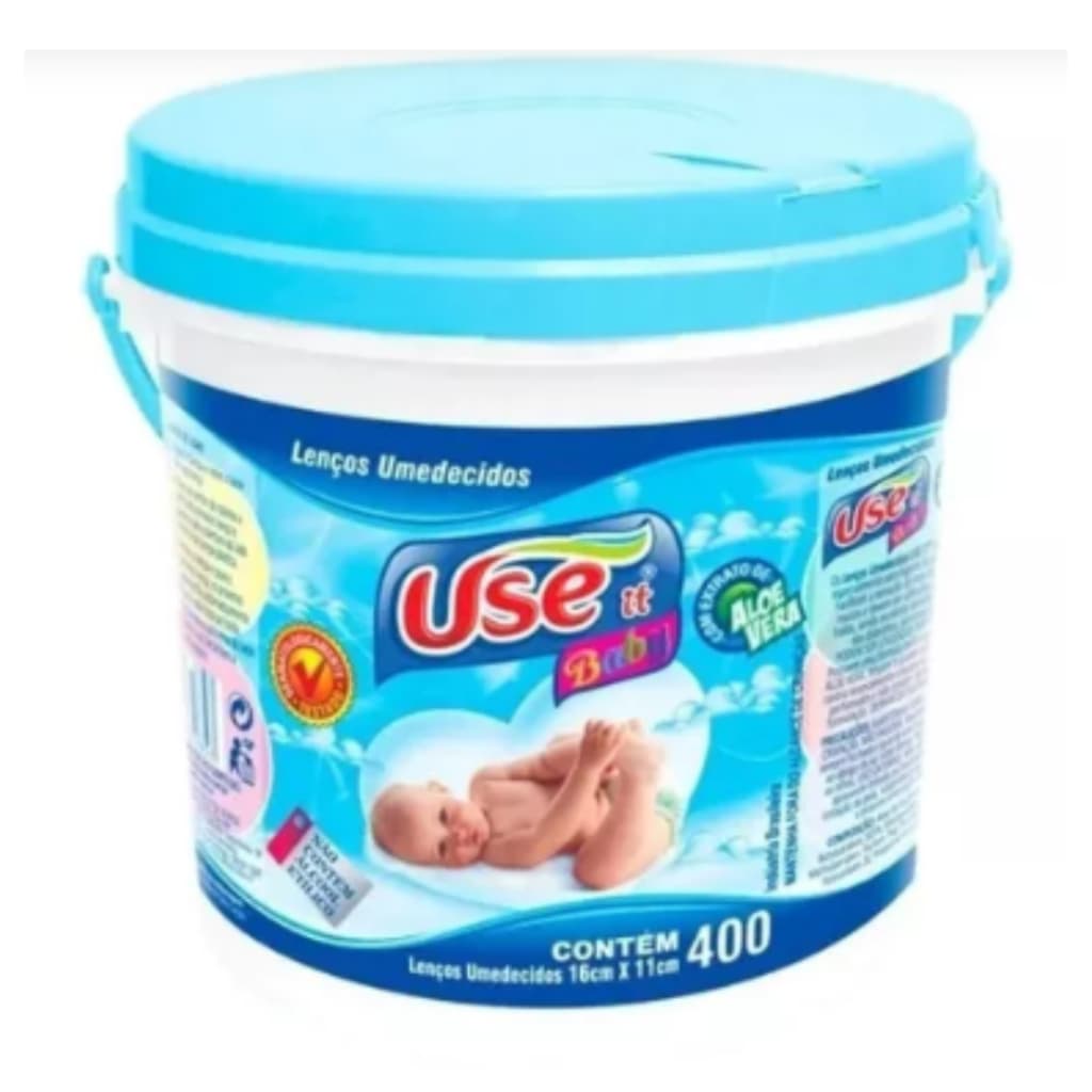 Lenços Umedecidos Use It Baby Balde Com 400 Toalhas