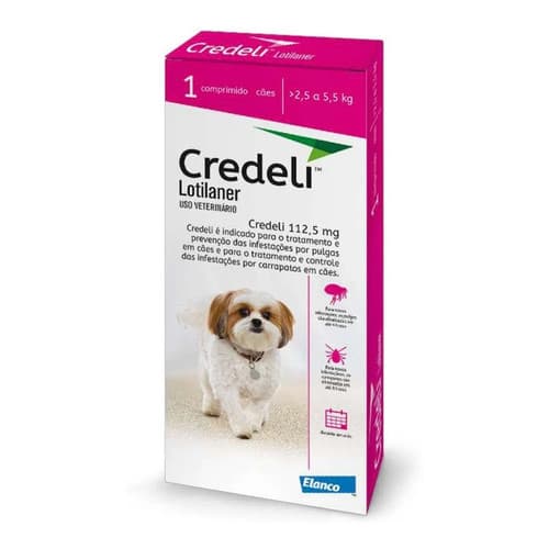 Antipulgas Credeli Tab 112,5mg 2,5 A 5,5kg C/ 1 Comprimido