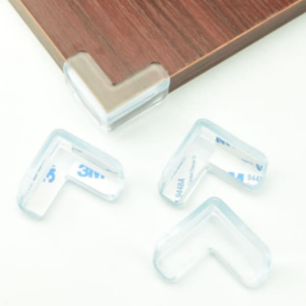 Kit 12 Protetor Quina De Mesa Em Silicone Com Adesivo Para Móveis Quarto Cozinha Promoção