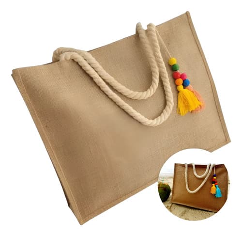 Bolsa De Praia Palha Sintética C Zíper Forro C Alça