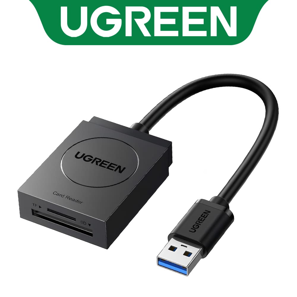 Ugreen Adaptador Cartão de Memória Micro Sd e SD Preto