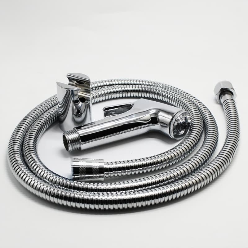 Ducha Higiênica Para Banheiro Completa Luxo Metal Inox 1,2m Chuveirinho Privada