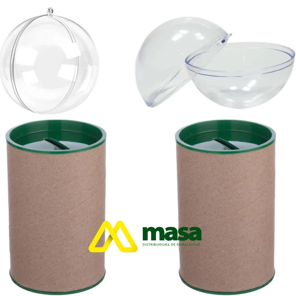 Kit 20 Cofrinho 10x6 e 20 Esfera Bola Acrilica 6,5cm- cofre para lembrancinha Festa Luxo Cofre Duplo