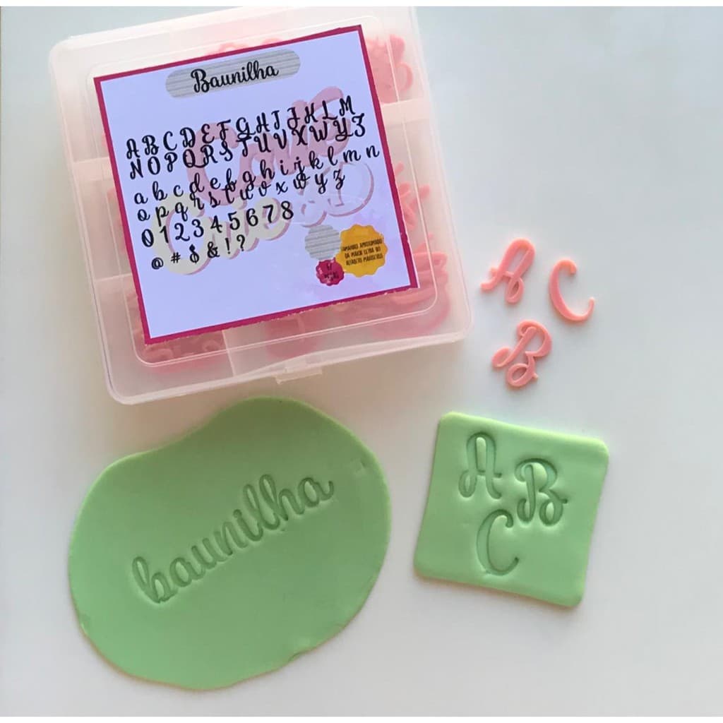 Marcador Letras E Números 67 Peças-Baunilha