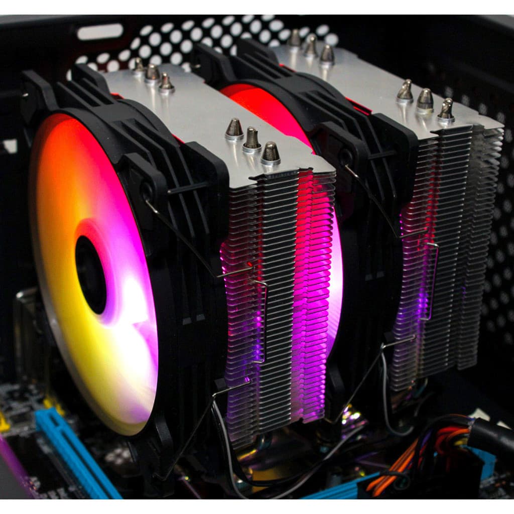 Cpu Cooler Universal Para Processador 1200 1366 1700 2011 1150 1151 1155 FM2+/AM3+/AM4, 6 heat pipes, 220W TDP