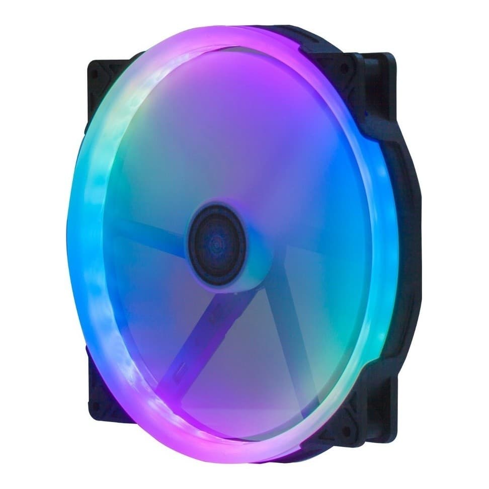 Cooler Fan 200mm 20cm 32 Led Rgb Gabinete Computador Silencioso Dex