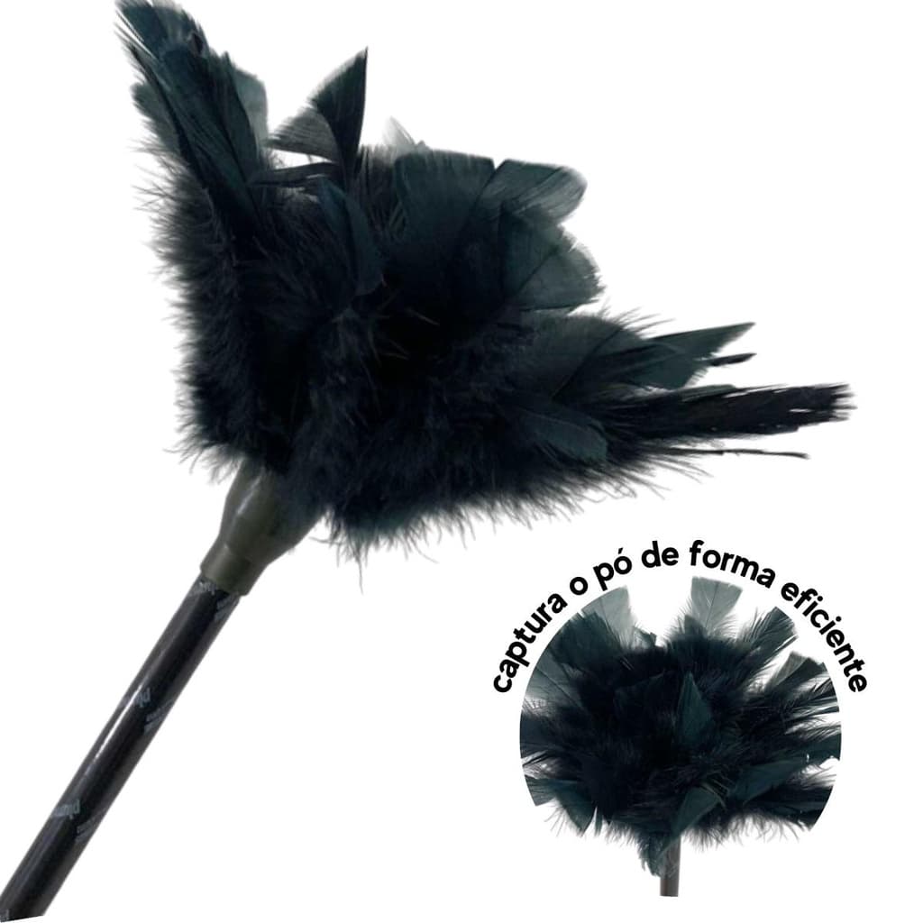 Espanador de Pó de Penas de Peru 35cm Natural Lavável