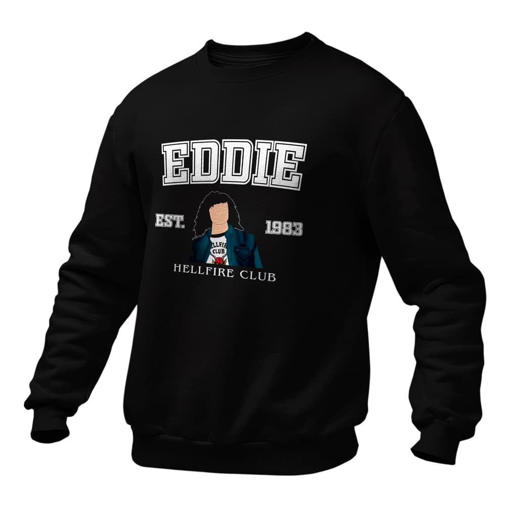 Moletom Gola Redonda Unissex Eddie Munson 1983