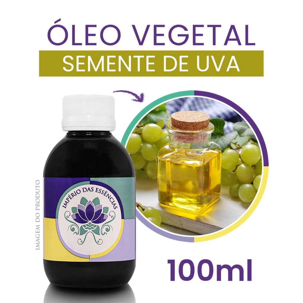 Óleo Vegetal Semente de Uva Hidratante, Anti Estrias e Rejuvenecedor (100ml)