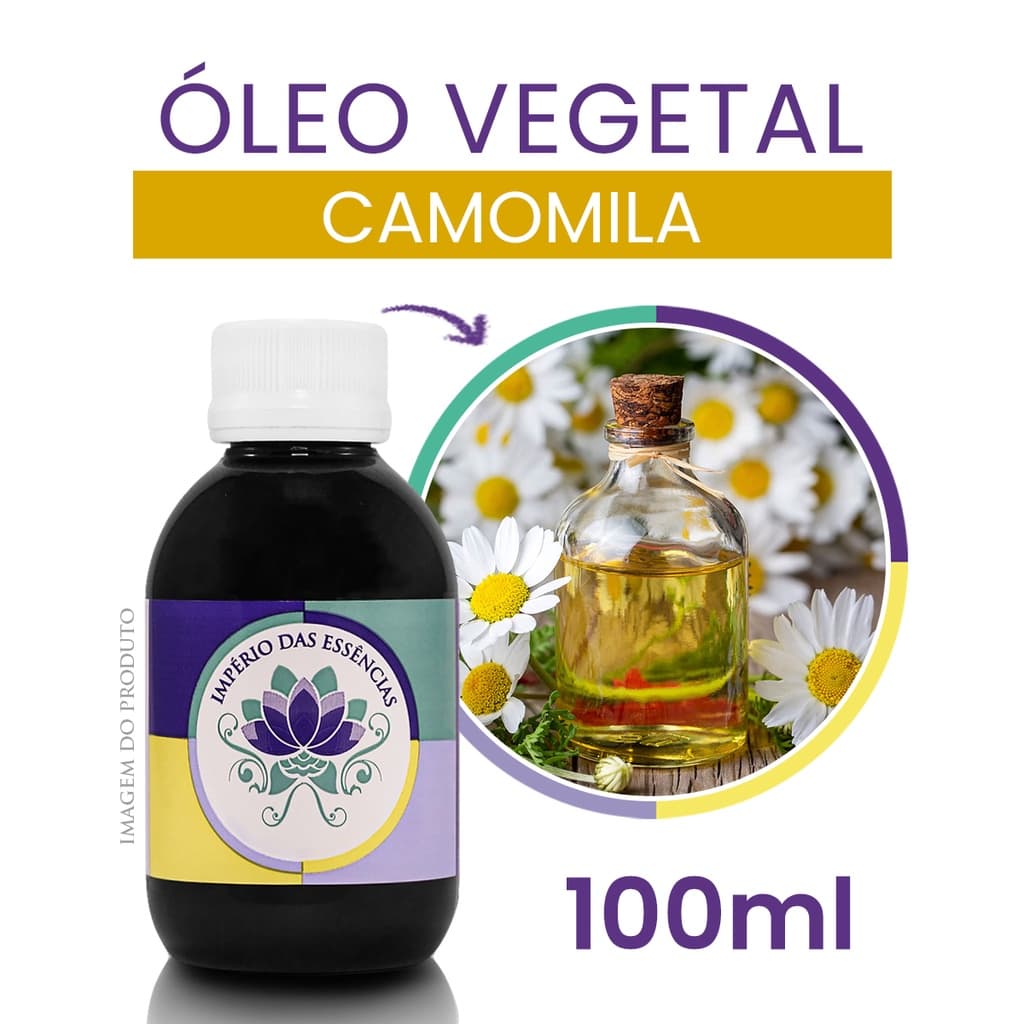 Óleo Vegetal de Camomila Hidratante, Emoliente e Calmante (100ml)