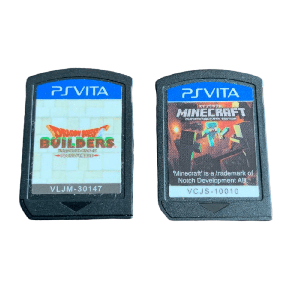 Conjunto Dragon Quest Builders E Minecraft Usado Com 2 Cartuchos De Jogo Japoneses PS Vita Apenas