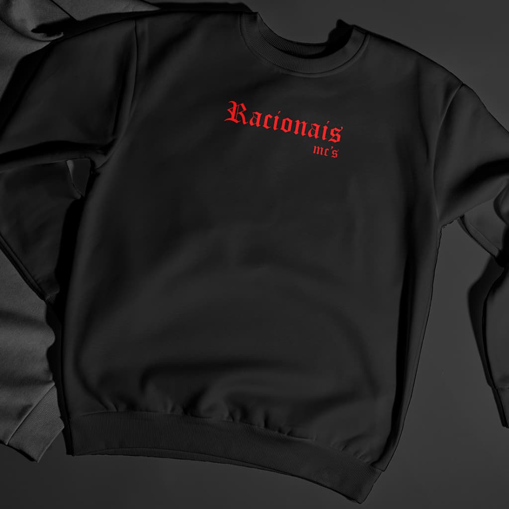 Suéter Moletom Sem Gola Careca Exclusiva Rtmc 2024 Streetwear Algodão Premium Unissex 100%