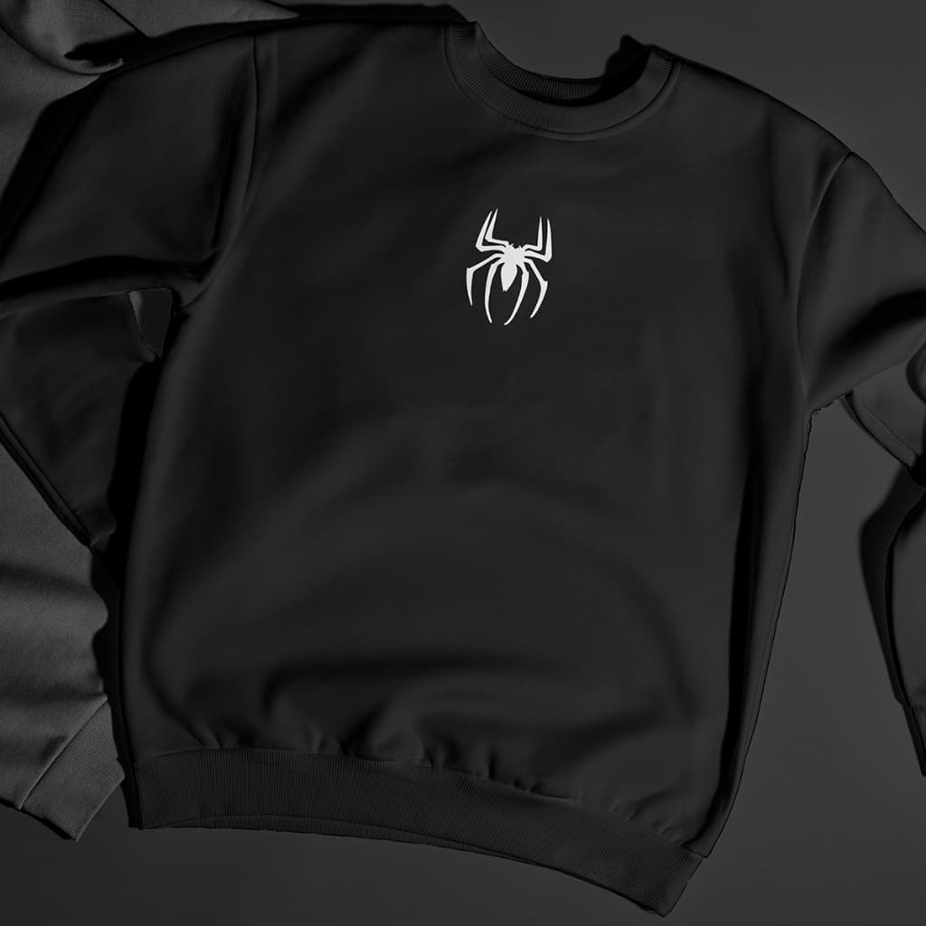 Suéter Moletom Sem Gola Careca Exclusiva Aranha Streetwear Algodão Premium Unissex