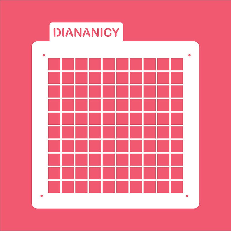 Estêncil Diananicy Nº 427 - Stencil Quadrados Confeitaria Pasta Biscoito