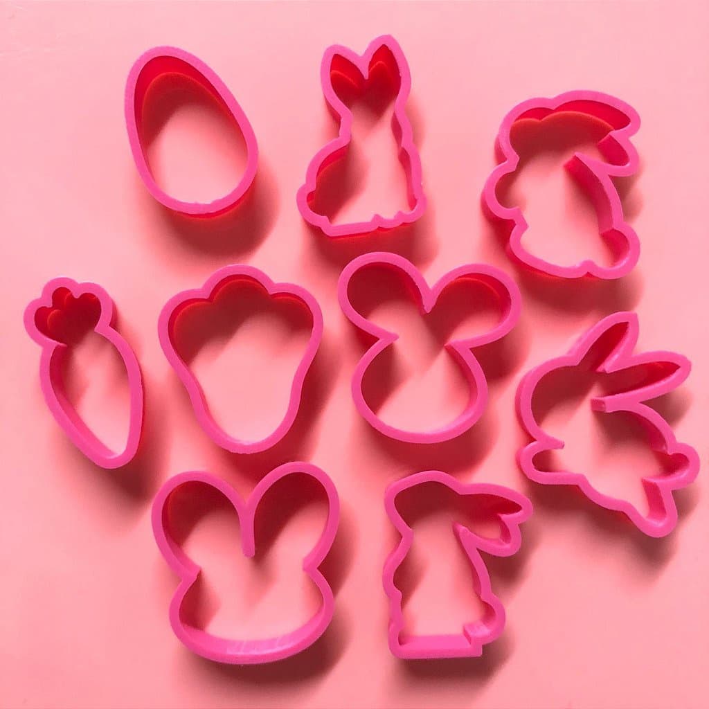 Kit 9 Mini cortadores Tema Páscoa Confeitaria Pasta Biscoito D250107