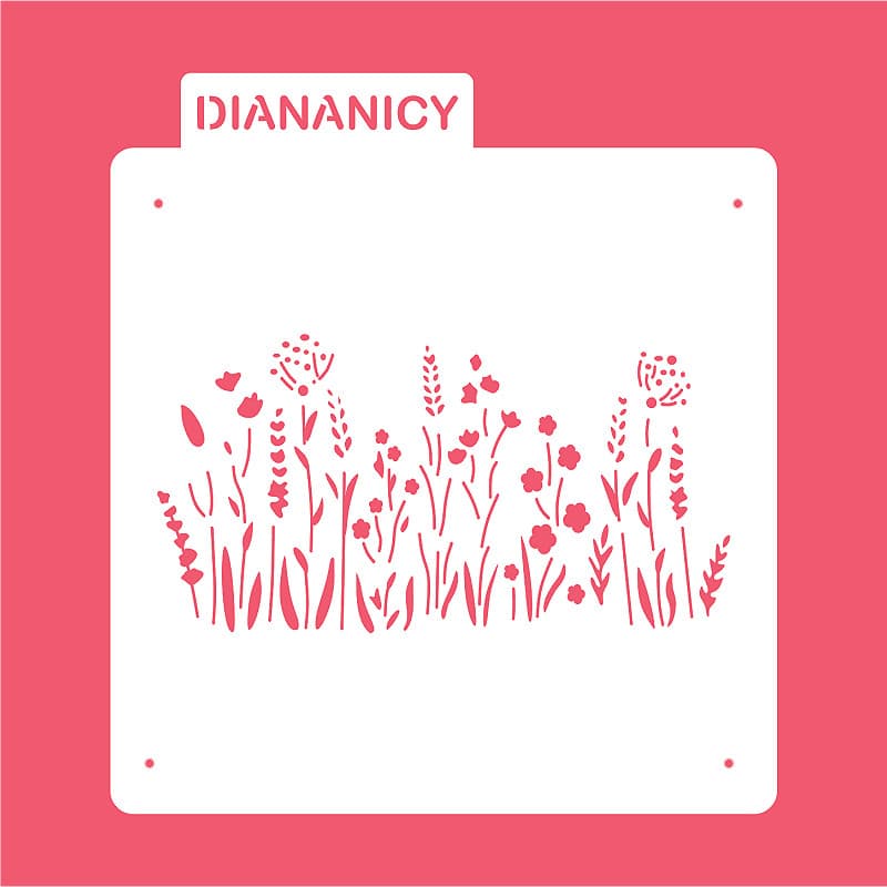 Estêncil Diananicy Nº 426 - Stencil Jardim Confeitaria Pasta Biscoito