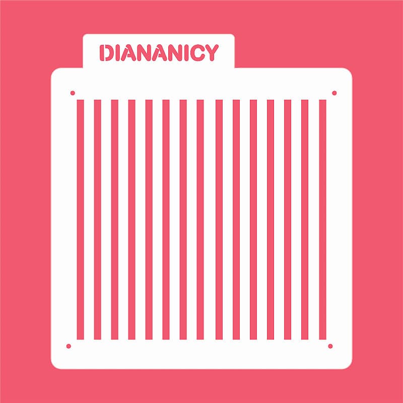 Estêncil Diananicy Nº 67 - Stencil Listras Confeitaria Pasta Biscoito