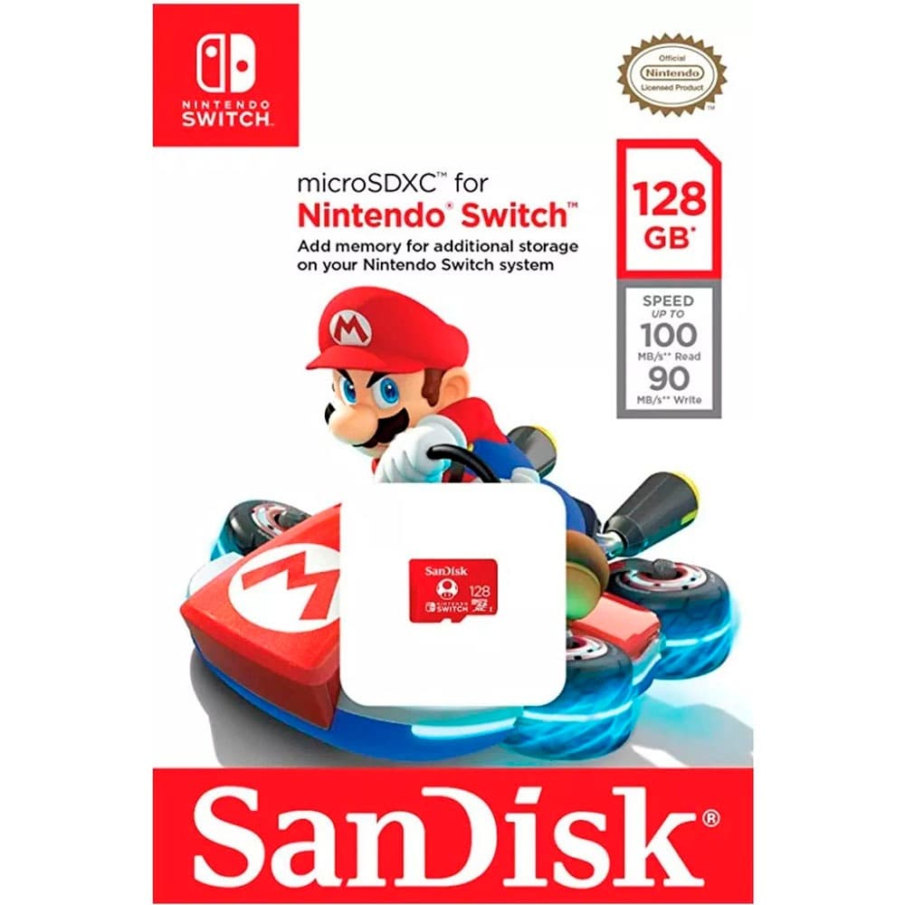 Cartão de Memória SanDisk MicroSDXC 128GB Nintendo Switch