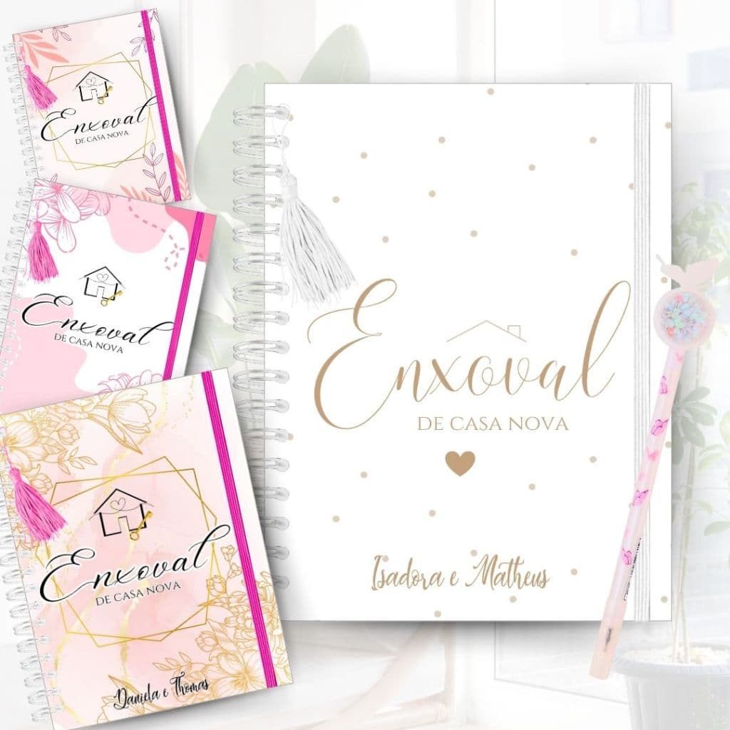 Planner Lista Enxoval de Casa Nova Personalizado Completo-Controle Financeiro Casamento Noiva Noivos