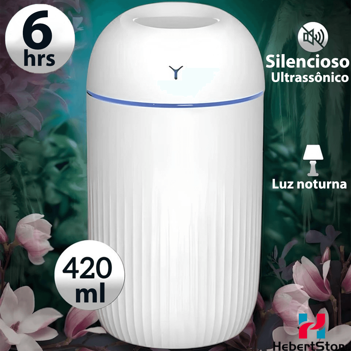 Umidificador De Ar E Aromatizador Com Led 3 Em 1 Ultrassônico Potente Para Quarto