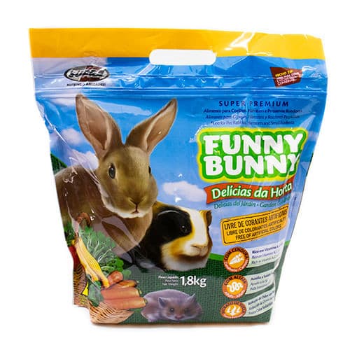 Alimento Supra Funny Bunny Delícias da Horta para Roedores - 1,8kg