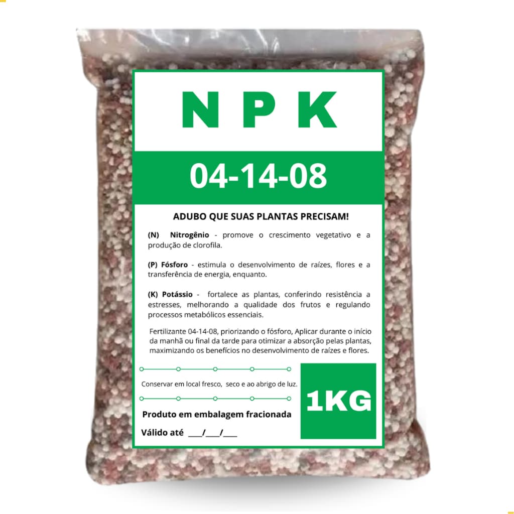 Adubo 04-14-08 Npk - 1kg Fertilizante N Potássio C/ Ureia