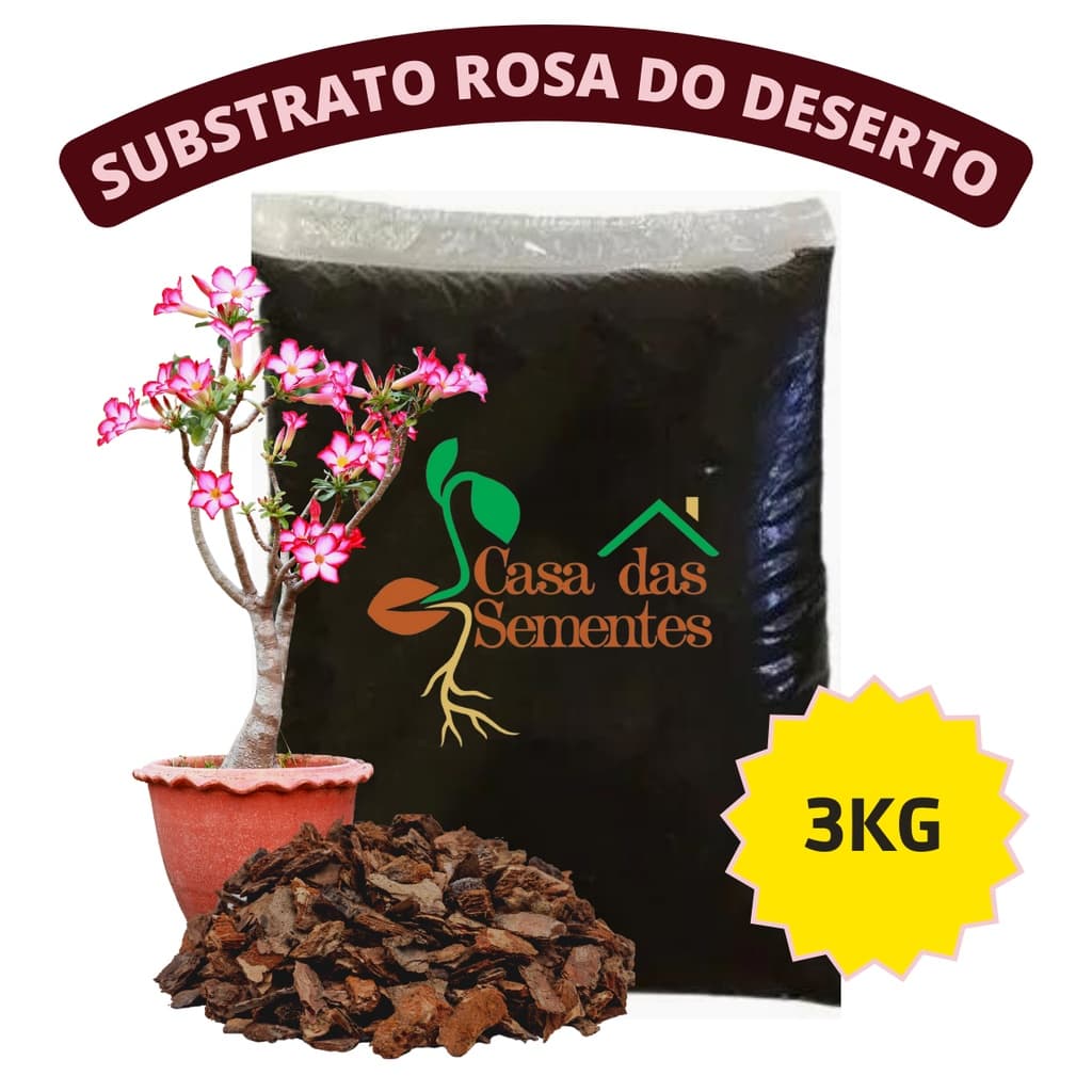 3kg Substrato Para Rosa do Deserto - Floração e manutenção