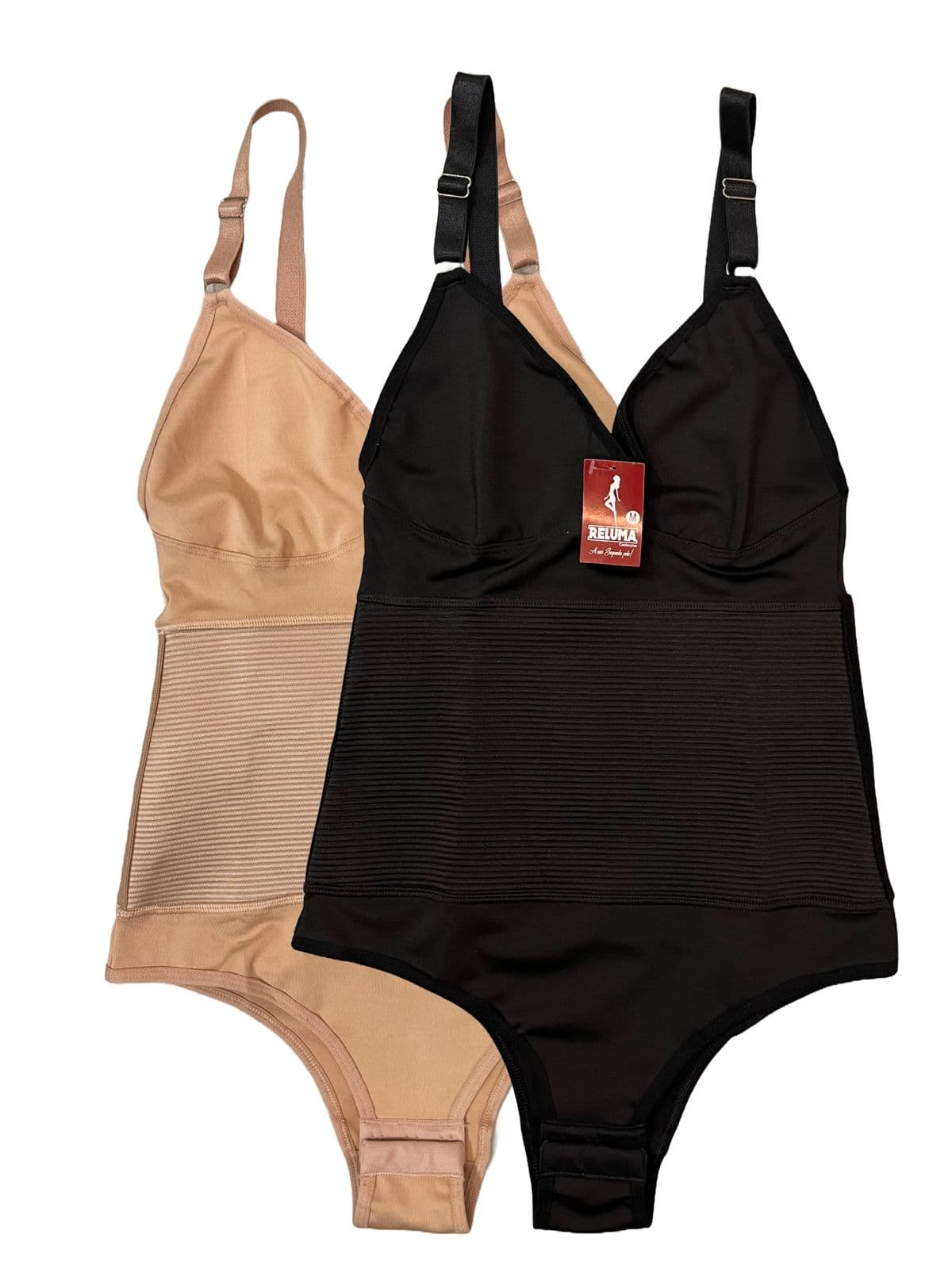 Kit 2 Body Modelador Cinta Alta Compressão Com Faixa Elástica Galena Reforçada Redutor De Medida Feminina