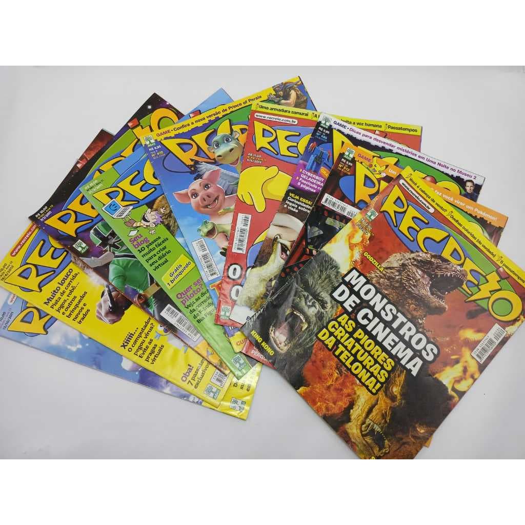 Kit com 5 Revistas Recreio Aleatórias